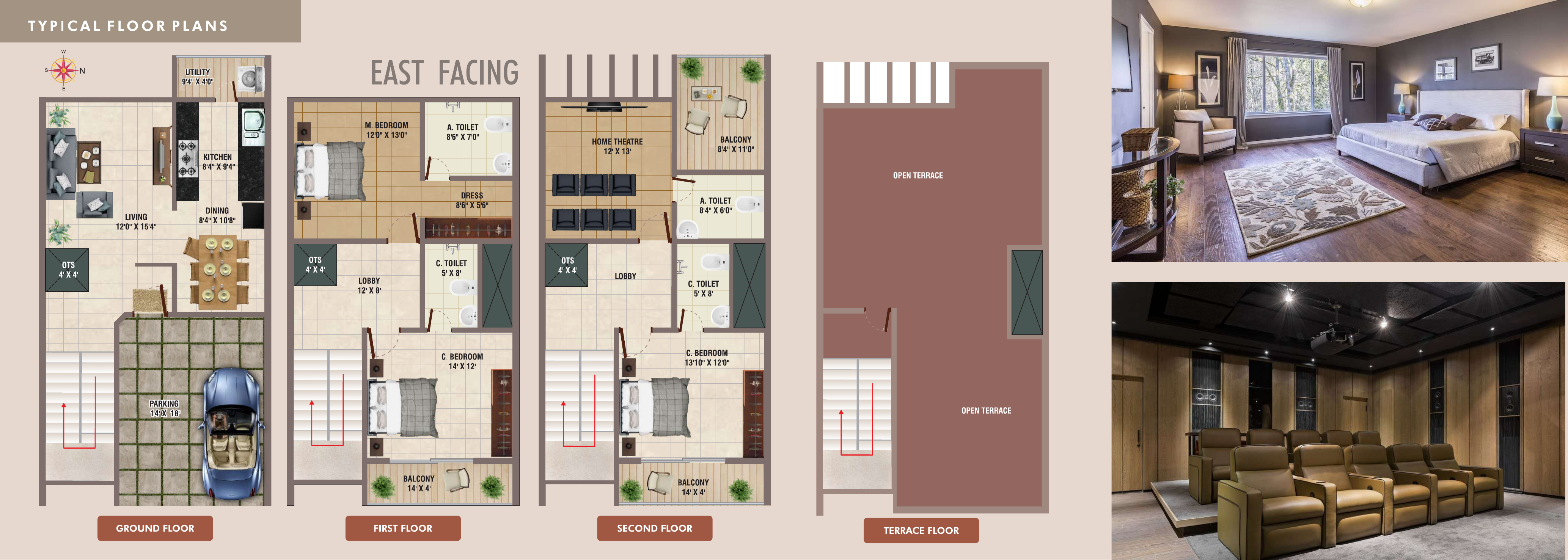 SVS Silver Oaks east-facing floor plans